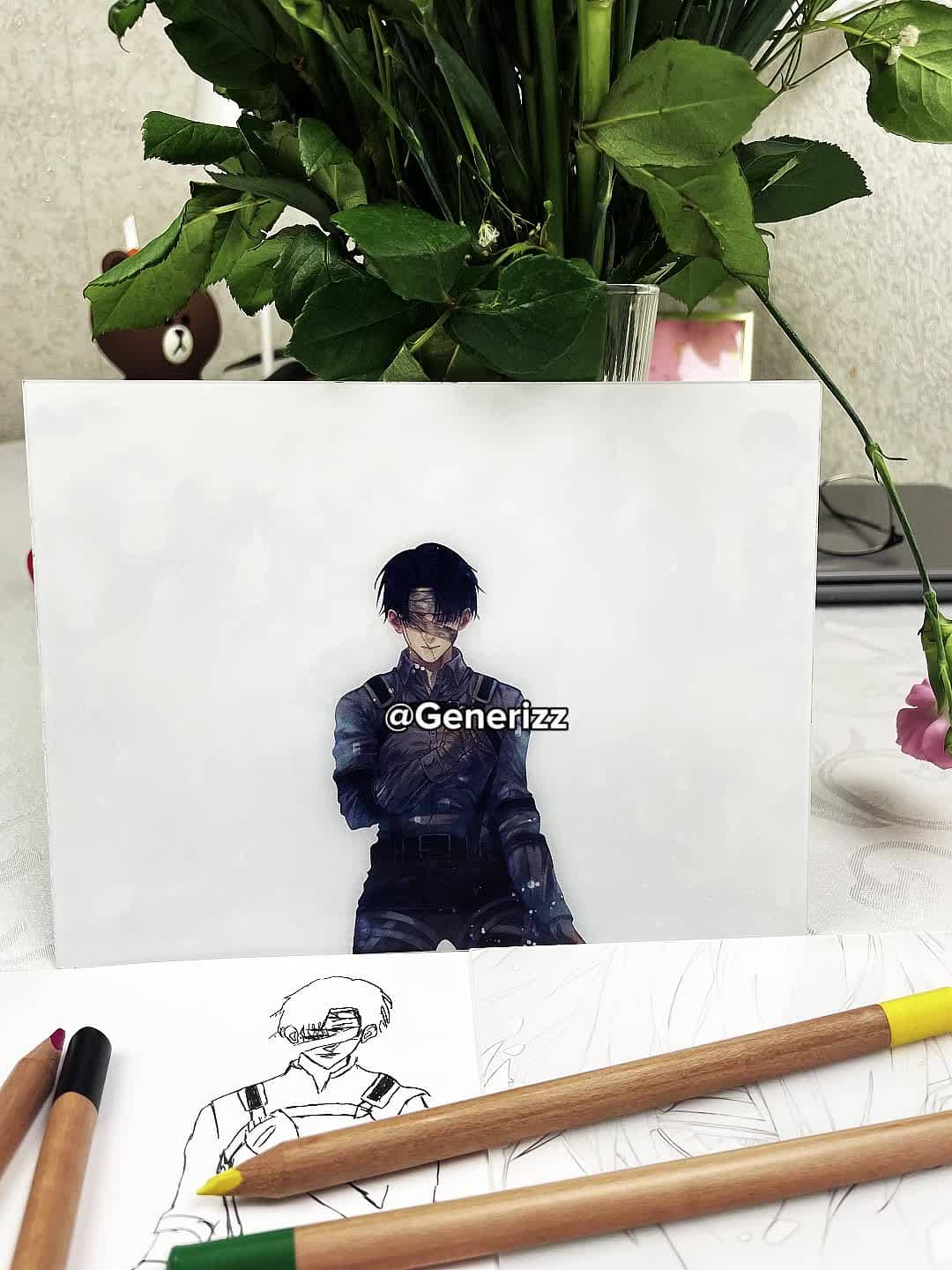 Attack on Titan - Fallen Comrades - Levi Final Salute LED Light Painting