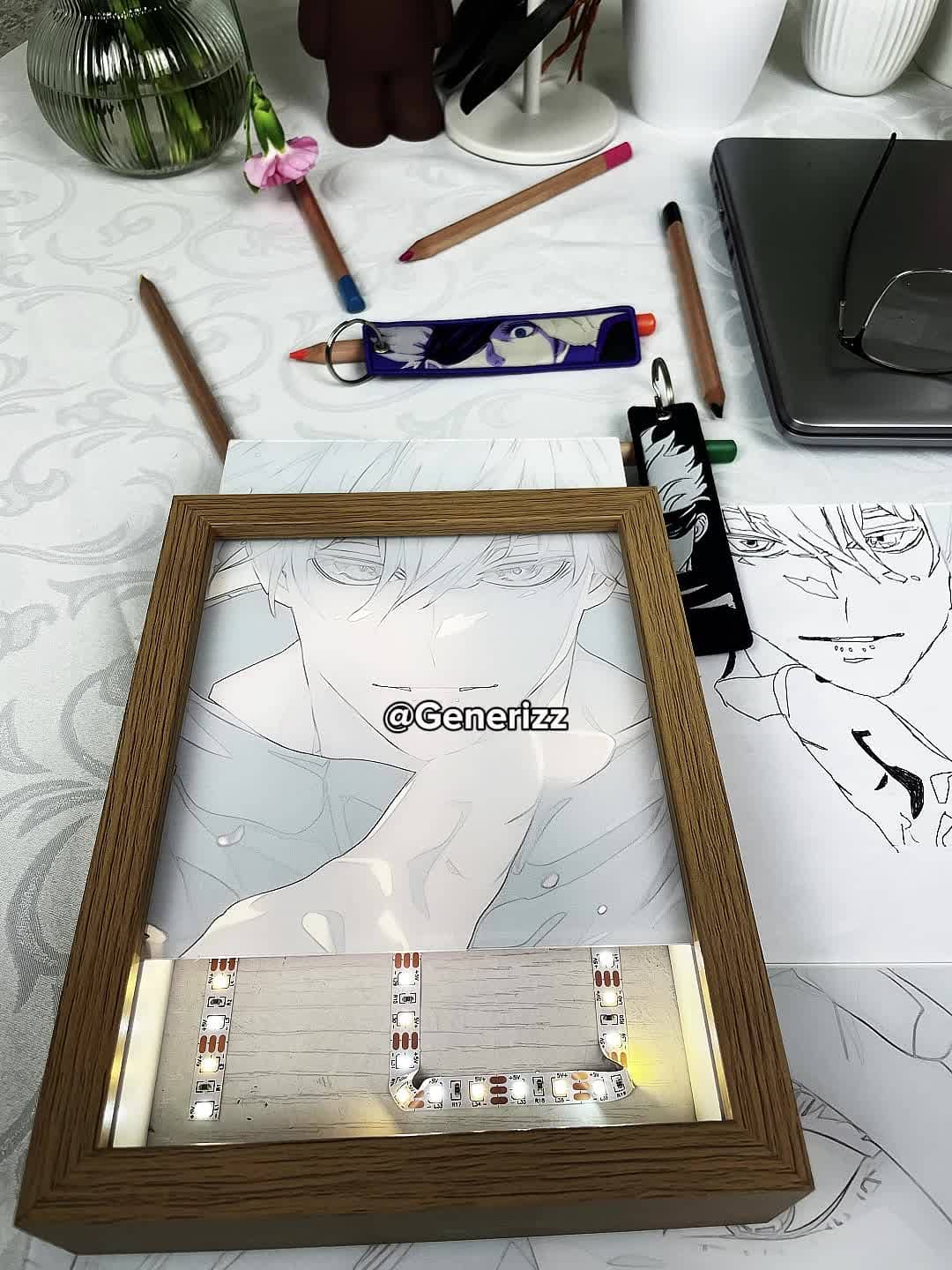 Jujutsu Kaisen - Gojo Domain Expansion Scene: Unlimited Void LED Light Painting