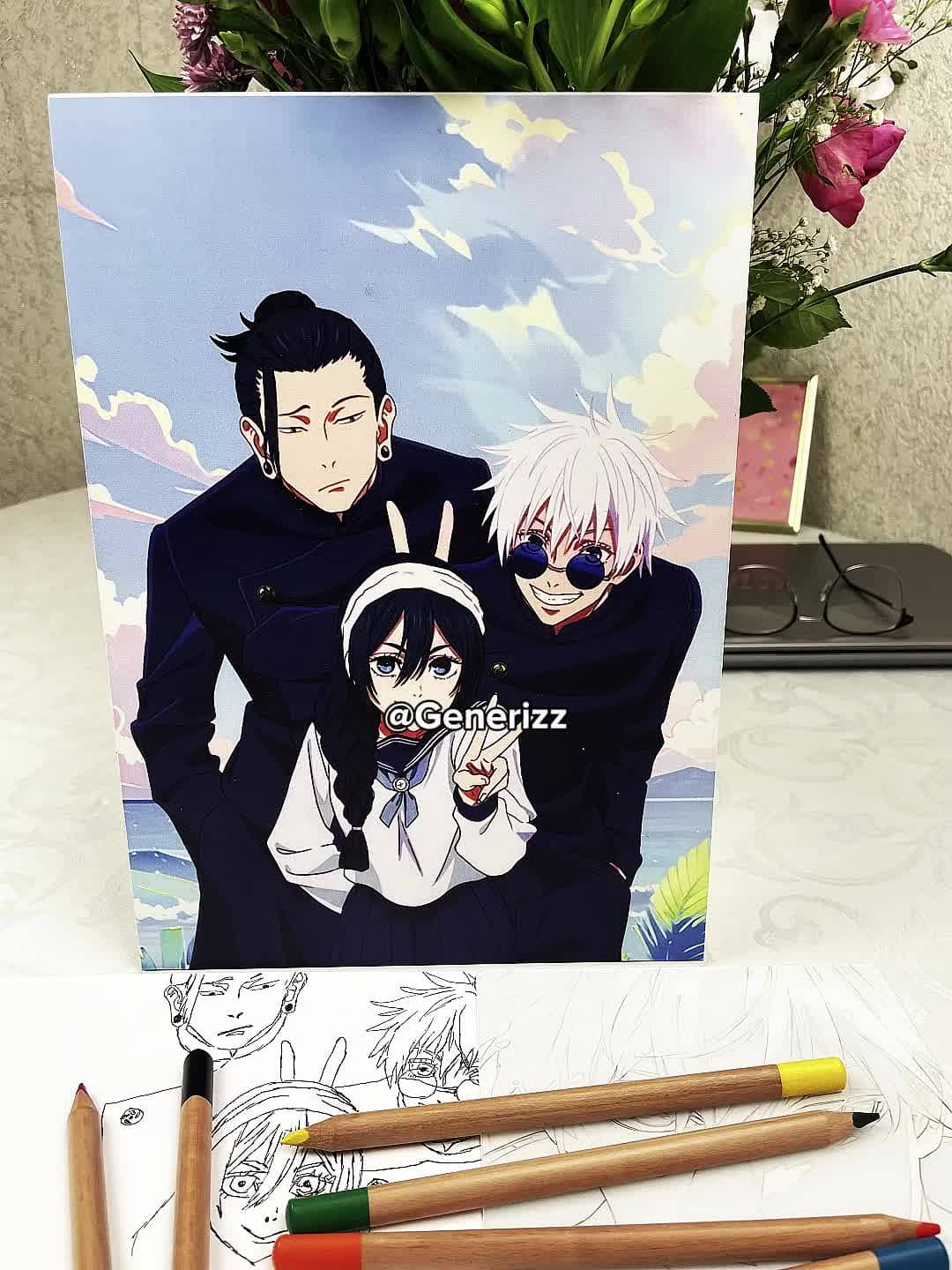 Jujutsu Kaisen - Gojo Past Arc - Gojo x Geto x Amanai LED Light Painting