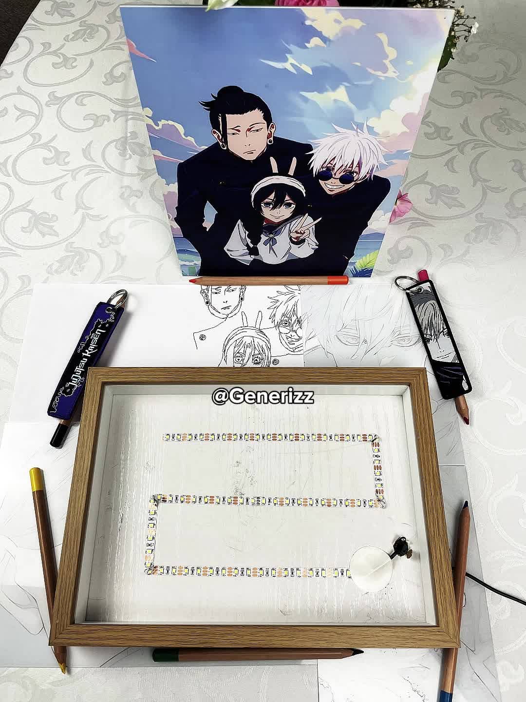 Jujutsu Kaisen - Gojo Past Arc - Gojo x Geto x Amanai LED Light Painting