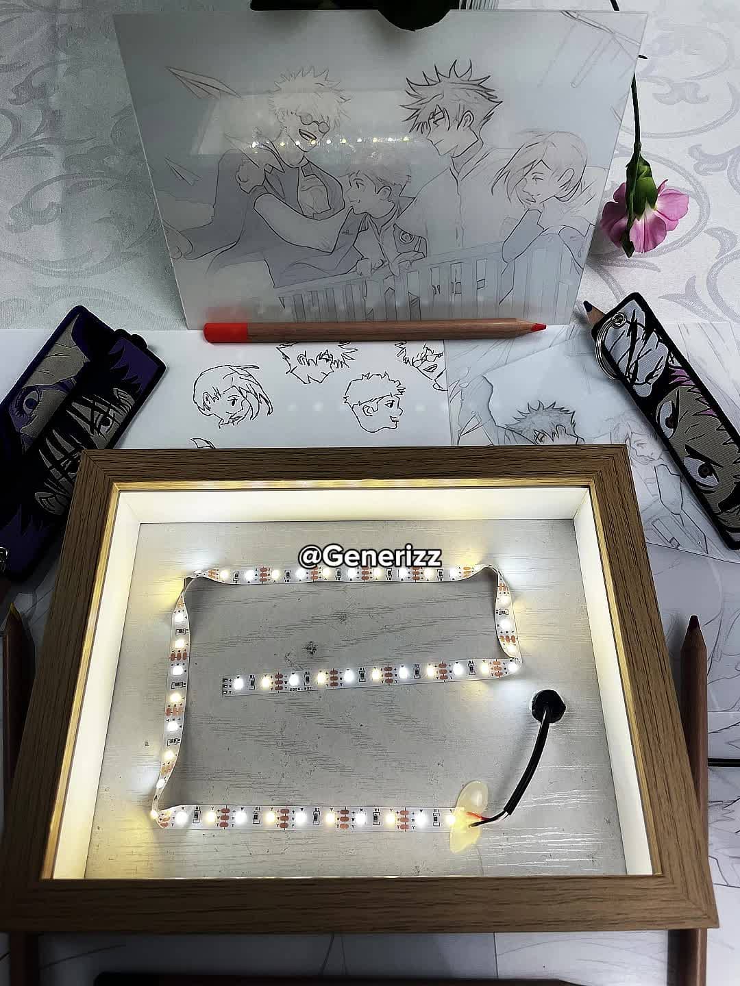 Jujutsu Kaisen - Gojo x Yuji x Nobara x Megumi LED Light Painting