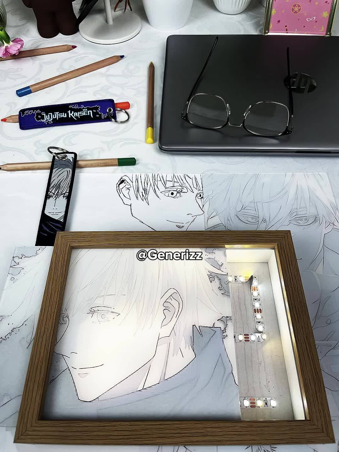 Jujutsu Kaisen - Jogo Fight Scene: Gojo Six Eyes LED Light Painting