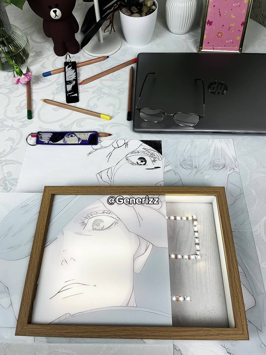 Jujutsu Kaisen - Jogo Fight Scene: Gojo Blindfold LED Light Painting