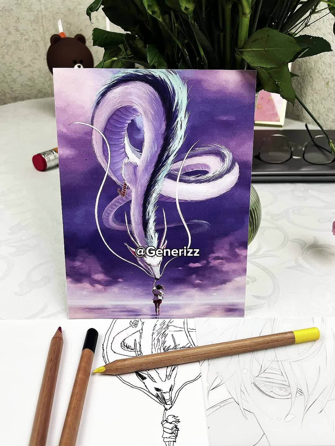 Spirited Away - Touching Scene: Chihiro x Haku LED Light Painting