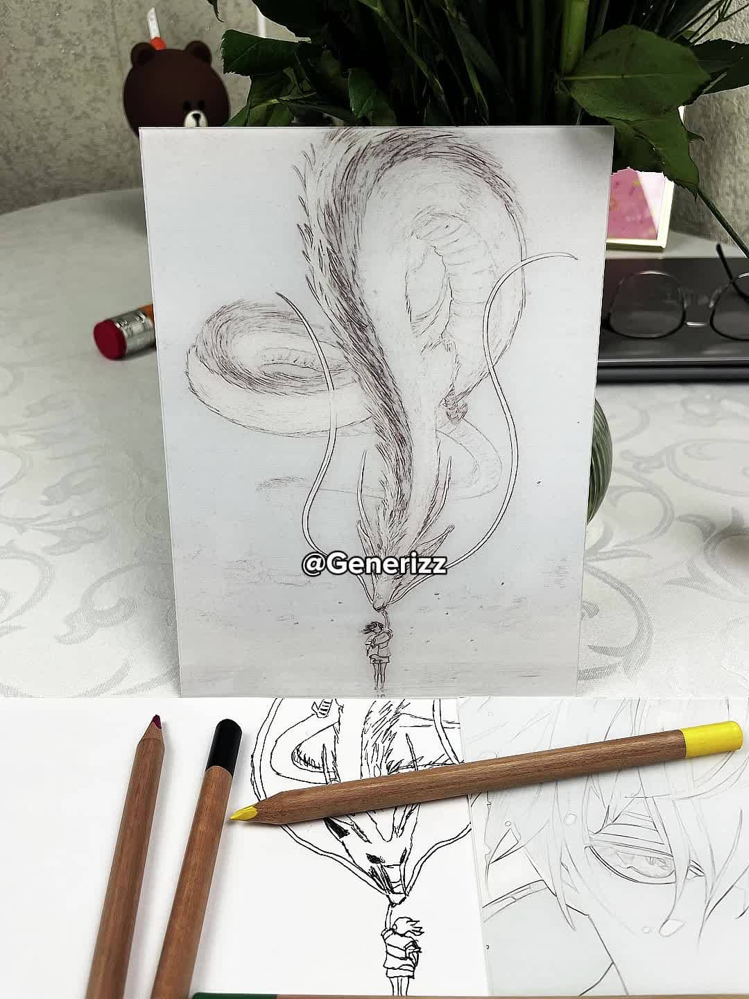 Spirited Away - Touching Scene: Chihiro x Haku LED Light Painting