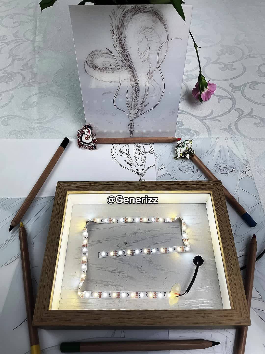 Spirited Away - Touching Scene: Chihiro x Haku LED Light Painting