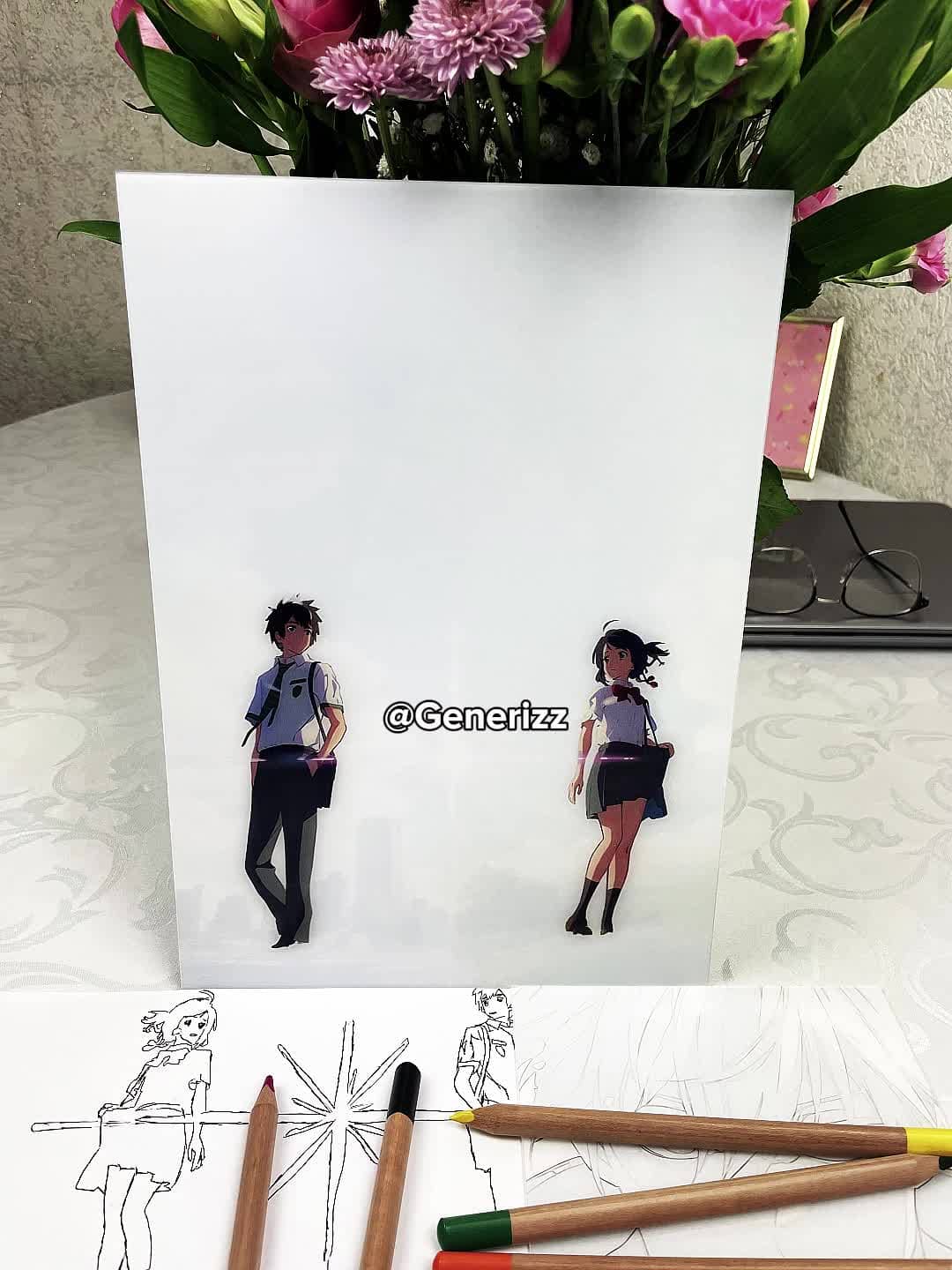 Your Name - Kimi No Na Wa: Mitsuha x Taki LED Light Painting