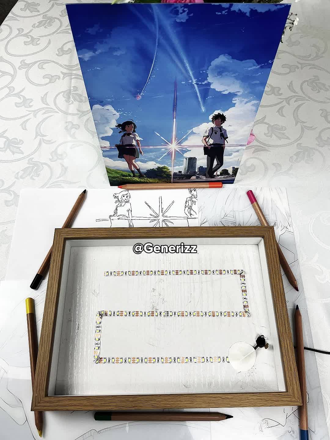 Your Name - Kimi No Na Wa: Mitsuha x Taki LED Light Painting