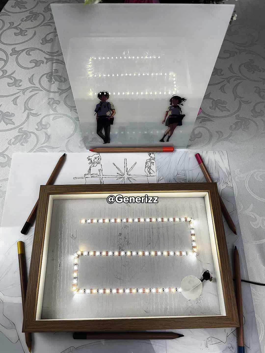 Your Name - Kimi No Na Wa: Mitsuha x Taki LED Light Painting