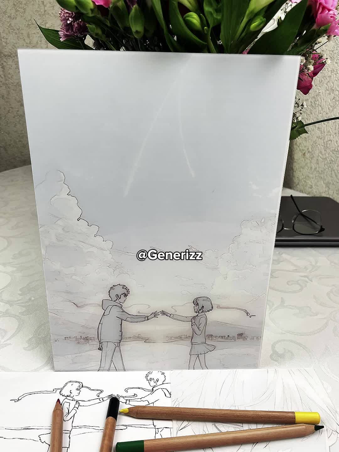 Your Name - Romantic Starry Sky: Mitsuha x Taki LED Light Painting