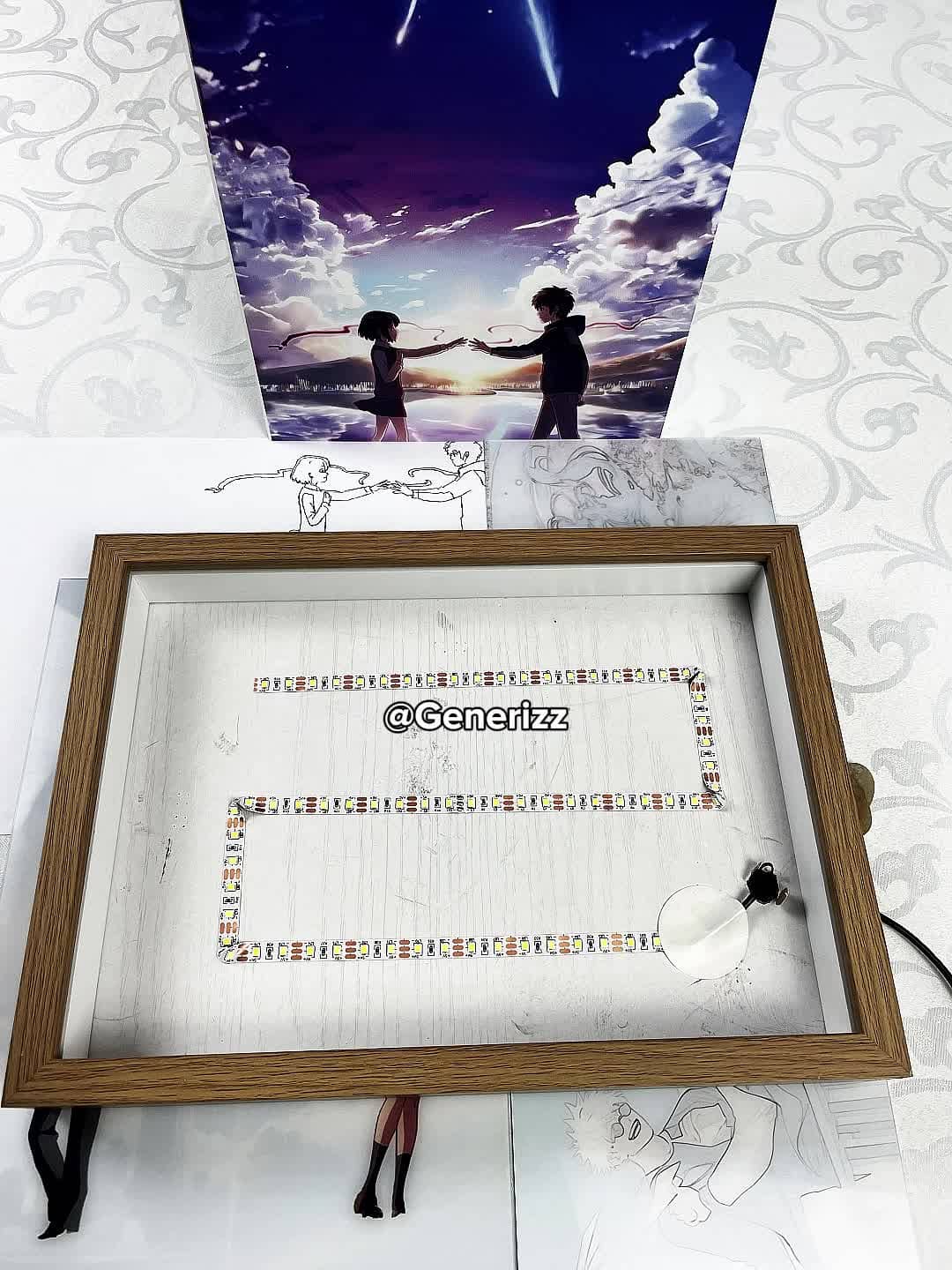 Your Name - Romantic Starry Sky: Mitsuha x Taki LED Light Painting