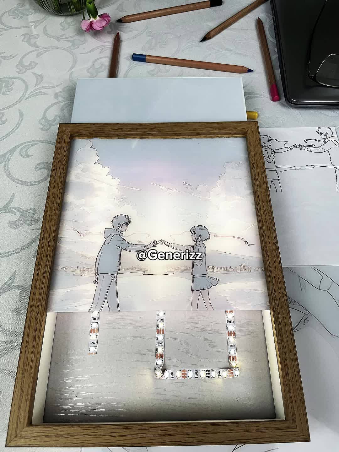 Your Name - Romantic Starry Sky: Mitsuha x Taki LED Light Painting